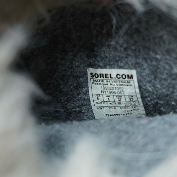 Sorel Girls Joan Of Artic Snow Boots Gray Color Block Waterproof Faux Fur 5 - Picture 10 of 10